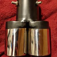 Finto scarico marmitta nuovo regolabile doppio con