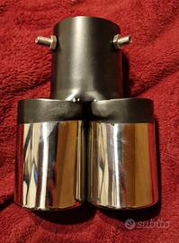 Finto scarico marmitta nuovo regolabile doppio con