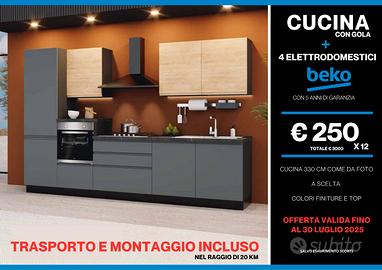 CUCINA 4 ELETTRODOMESTICI COMP. TRASP. E MONTAGGIO