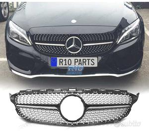 GRIGLIA MERCEDES W205 14-18 LOOK AMG NERO CROMO DI