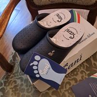 Pantofola sanitaria donna SANÌ, ecopelle blu n.36