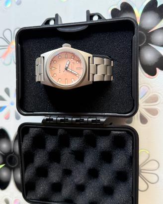 Orologio Kronosti Katino titanio quadrante salmone