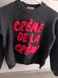 Maglione nero con scritta 