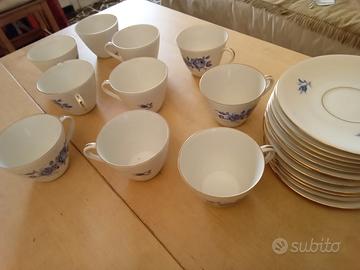 10 tazzine te/caffè e piattini porcellana tedesca