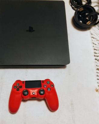 PlayStation 4 Slim + Controller Rosso