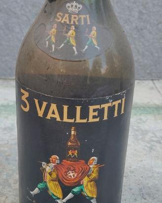Bottiglia Brandy 3 Valletti Sarti Bologna Vintage