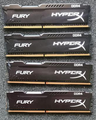 Kit memoria ram 16GB DDR4 Kingston Fury HyperX