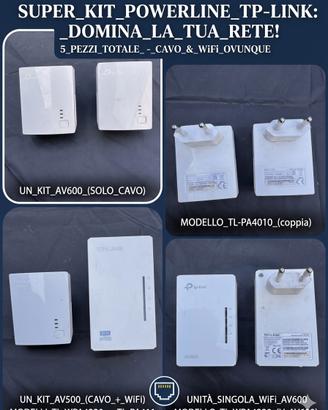 SUPER KIT Powerline TP-Link - 5 Pezzi