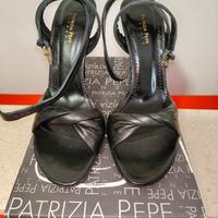 Sandali Patrizia Pepe Neri - Pelle Intrecciata - N