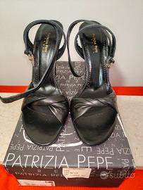 Sandali Patrizia Pepe Neri - Pelle Intrecciata - N