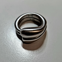 BREIL anello doppia fede satinata