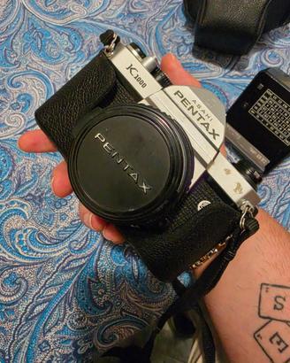 Asahi Pentax k1000 con flash