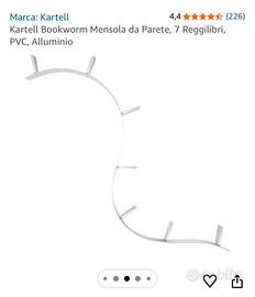 Libreria Kartell Bookwarm alluminio 7 ripiani