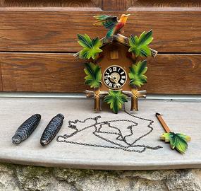 Orologio a cucù 2 pigne pesi clock réveil Italy