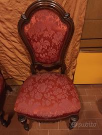 Sedie d'antiquariato fine 800 stile Luigi Filippo