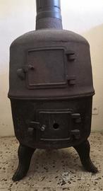 Braciere per salsa/stufa vintage a legna in ghisa 