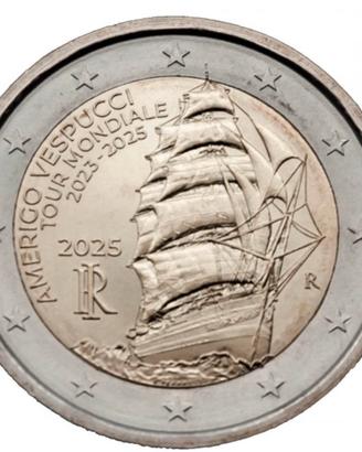 Moneta due euro amerigo vespucci 2025