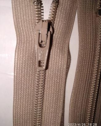 Merceria Cerniere lampo Zip 40 cm beige blu marron