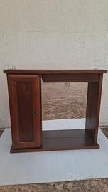 Specchiera bagno legno noce