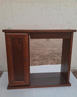 Specchiera bagno legno noce