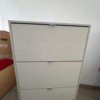 Scarpiera bianca 3 scomparti