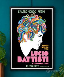 Poster "Lucio Battisti"  - Live in Rimini 1970