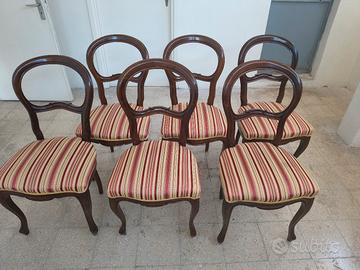 set sedie da salotto  stile Rococò
