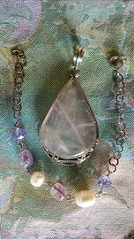 Pendente argento 925 con Ametista e bracciale 925