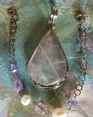 Pendente argento 925 con Ametista e bracciale 925