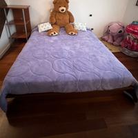 Letto matrimoniale contenitore con materasso