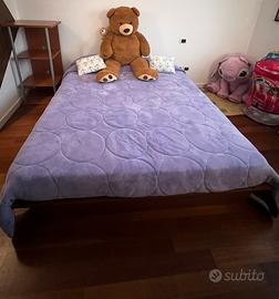 Letto matrimoniale contenitore con materasso