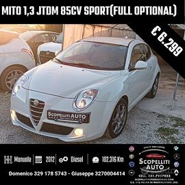 MiTo 1.3 JTDm 85 CV S&S Pelle Climatronic navi Ful