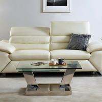 Tavolino salotto vetro temperato 12 mm e acciaio