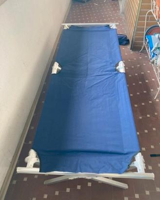 Sdraio lettino da esterno alluminio e tela nuovo