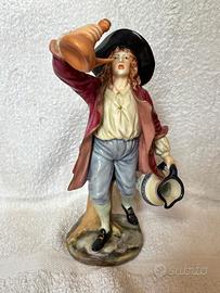 Coppia statuine Ginori porcellana dipinta a mano