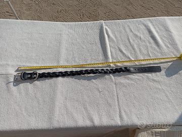 Collare intrecciato in cuoio 