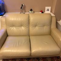 Divano letto 2 posti in vera pelle
