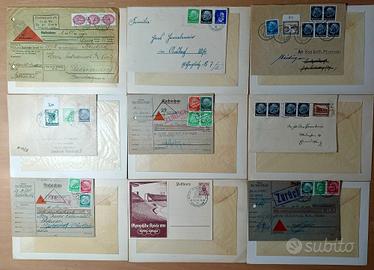 18 buste affrancate tedesche epoca