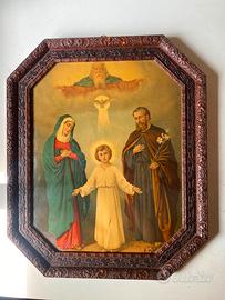 Quadro religioso vintage Sacra famiglia