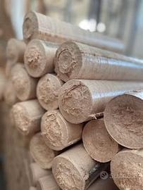 Tronchetti bricchetti in legno di faggio pressato