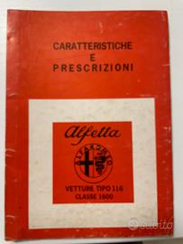 Manuale Alfetta tipo 116