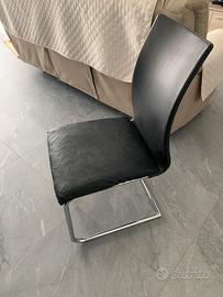 Sedia similpelle nera