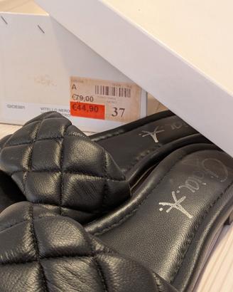 sandali estivi neri in pelle 