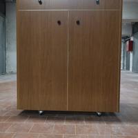 Letto singolo estraibile a scomparsa con mobile