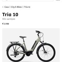 E-Bike elettrica Winora Tria 10 Bosch 600w