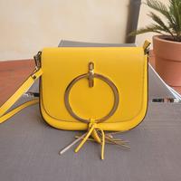 borsa in pelle gialla ocra