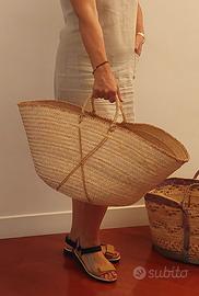 Borsa mare coffa paglia vimini spiaggia