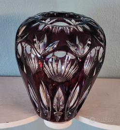 Vaso vintage cristallo viola vetreria Nachtmann 