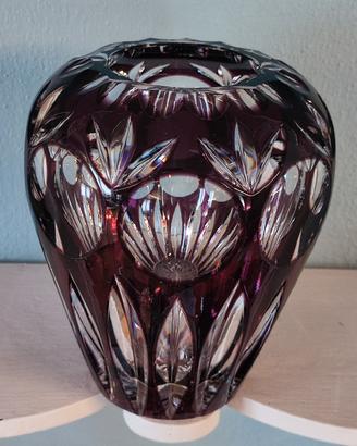 Vaso vintage cristallo viola vetreria Nachtmann 
