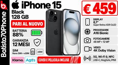 Apple iPhone 15 Black 128 GB
